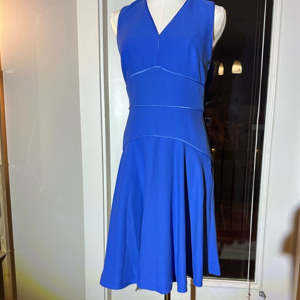 Royal Blue Fit & Flare Sleeveless Dress